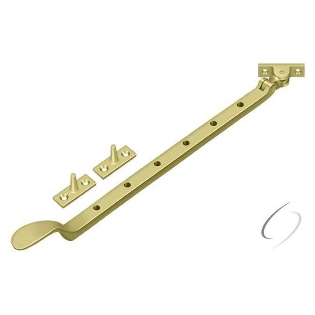 CSA13U3 13" Colonial Casement Stay Adjuster; Bright Brass Finish