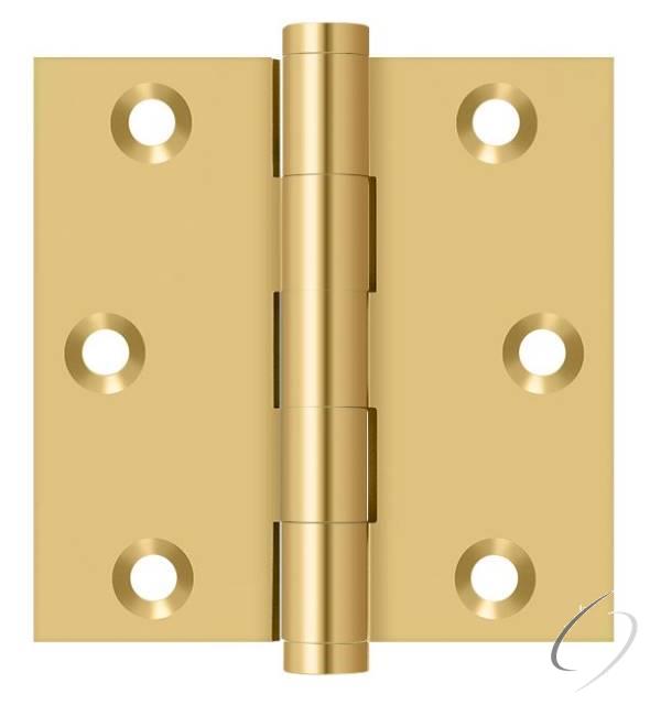 CSB33 - 3" x 3" Square Hinge; Lifetime Brass Finish