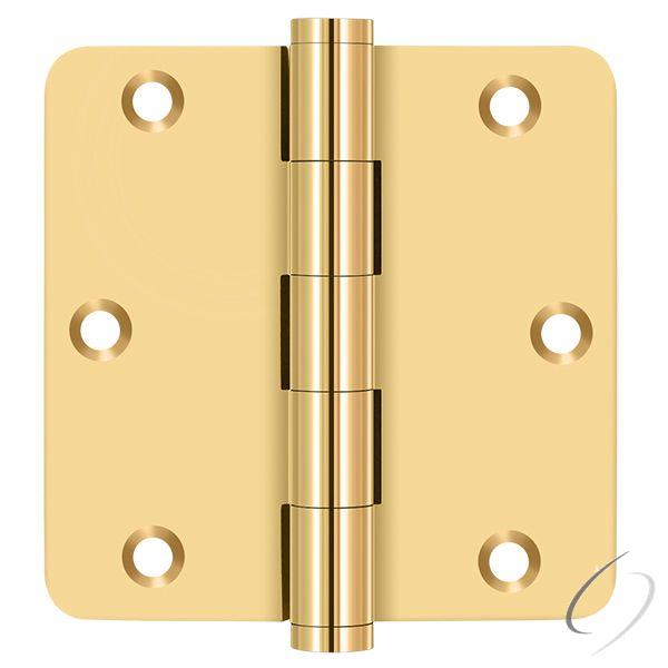 CSB35R4-R - 3-1/2" x 3-1/2" x 1/4" Radius Hinge; Residential; Lifetime Brass Finish