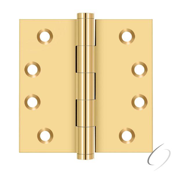CSB44 - 4" x 4" Square Hinge; Lifetime Brass Finish