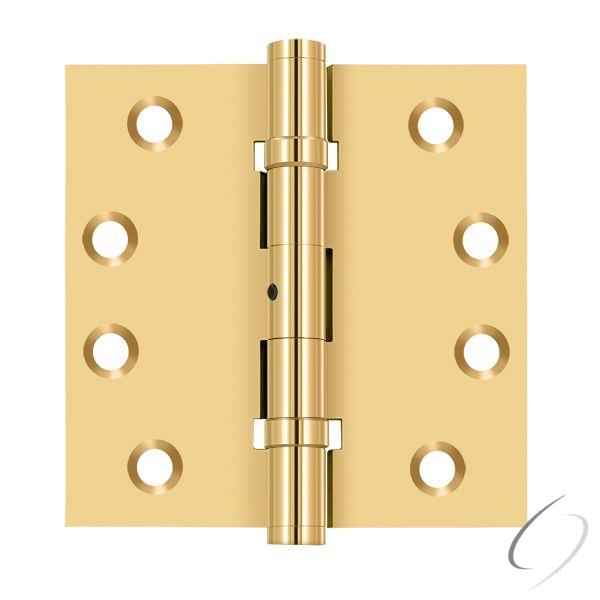 CSB44BN - 4" x 4" Square Hinge; Ball Bearings; Lifetime Brass Finish