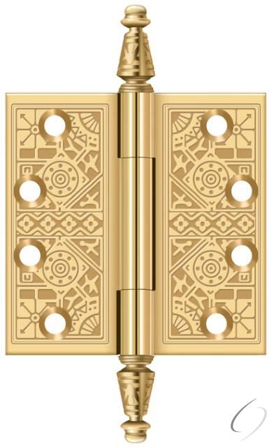 CSBP44 - 4" x 4" Square Hinge; Lifetime Brass Finish