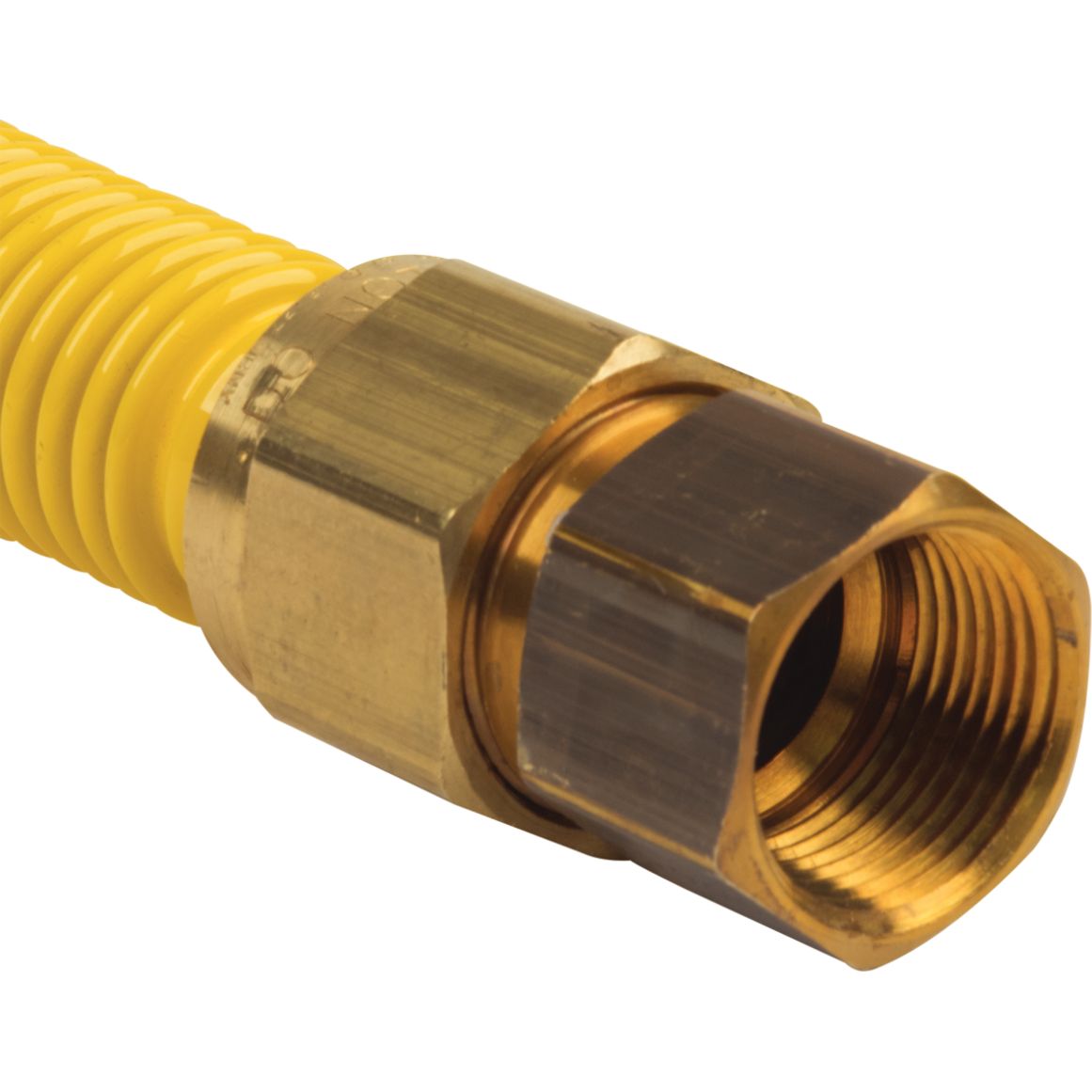 CSSB21-24 - ProCoat Stainless Steel Gas Connector - 3/4" FIP x MIP (1/2" FIP Tap), 3/4" ID, 24"