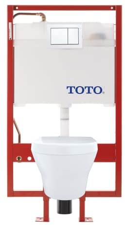 Toto CWT437117MFG#WH - Toilet & Duo fit MH Hung Toilet & DuoFit in-Wall Dual Flush Tank System 1.28