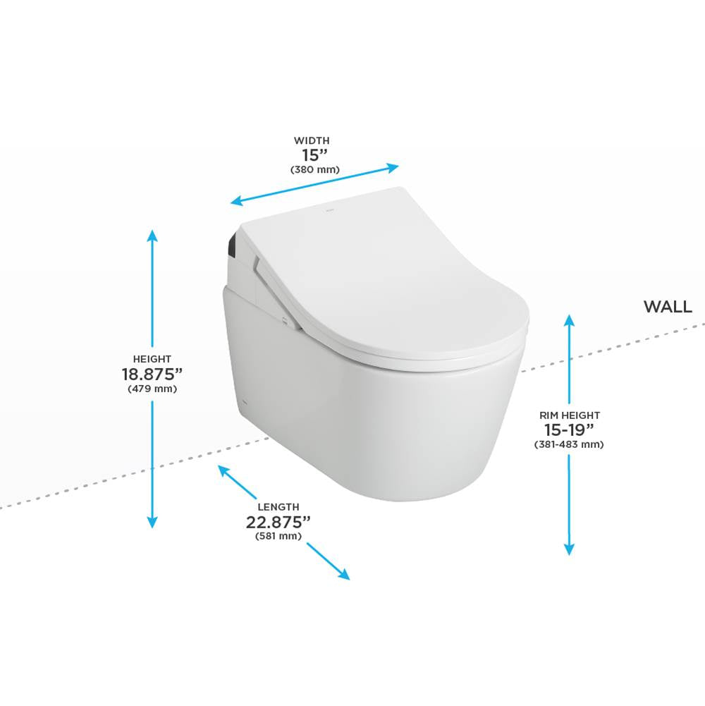 CWT4474047CMFGA#MS - WASHLET+ RP Wall-Hung D-Shape Toilet with RX Bidet Seat and DuoFit In-Wall