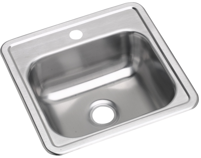 Elkay D115151 - 23 Gauge Stainless Steel 15" x 15" x 5.1875" Single Bowl Drop-in Bar/Prep Sink