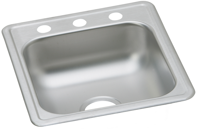 Elkay D117213 - 22 Gauge Stainless Steel 17" x 21.25" x 6.5" Single Bowl Drop-in Bar/Prep Sink