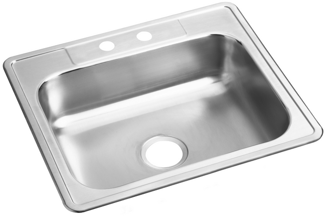 Elkay D125222 - Dayton Stainless Steel 25" x 22" x 6-9/16", Single Bowl Drop-in Sink