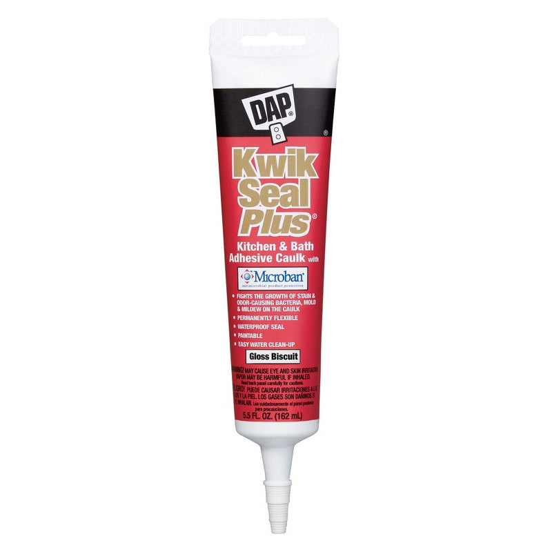 18539 - Kwik Seal Plus Kitchen & Bath Adhesive Sealant with Microban - Gloss Biscuit