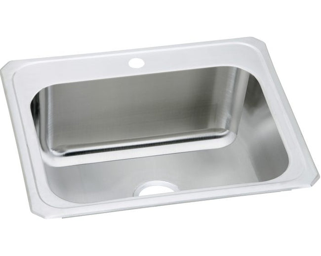 Elkay DCR2522101 - 20 Gauge Stainless Steel 25" x 22" x 10.25" Single Bowl Drop-in Laundry/Utility S