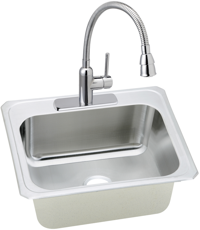 Elkay DCR2522103 - Elkay Pursuit Stainless Steel 25" x 22" x 10-1/4", Single Bowl Drop-in Laundry Si