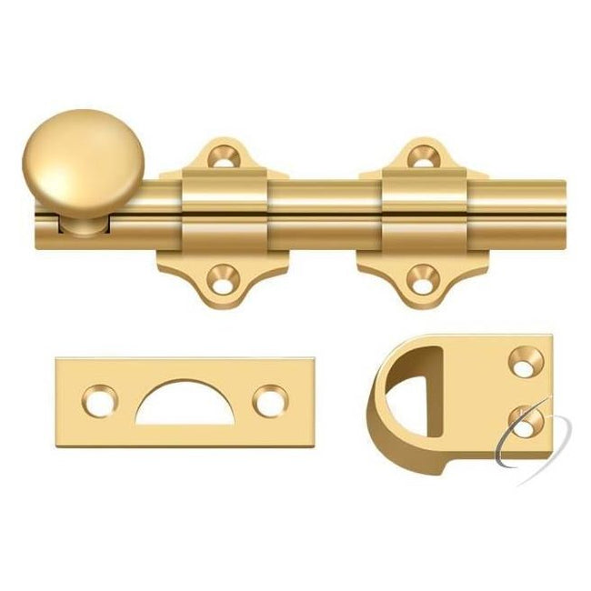 DDB425CR003 4" Dutch Door Bolt; Heavy Duty; Lifetime Brass Finish