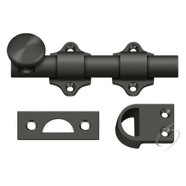 4" Dutch Door Bolt; Heavy Duty; Oil Rubbed Bronze Finish
