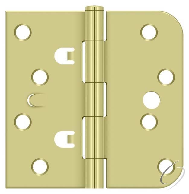 DE44058TT3 4" x 4" x 5/8" x SQ Hinge; Bright Brass Finish
