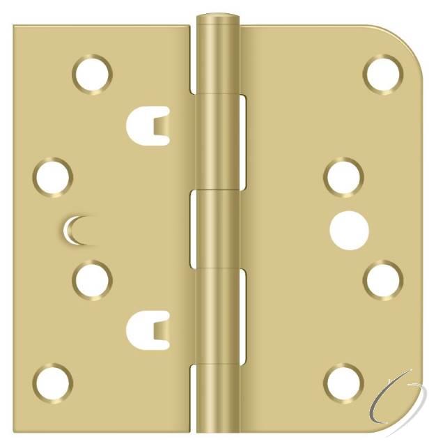 DE44058TT4 4" x 4" x 5/8" x SQ Hinge; Satin Brass Finish