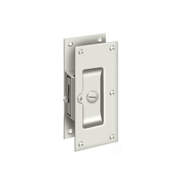 Decorative 6" x 2-1/2" Pocket Door Lock