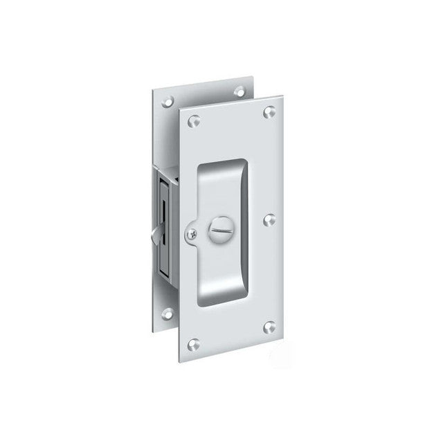 Decorative 6" x 2-1/2" Pocket Door Lock