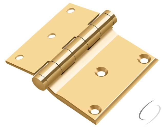 DHS3035CR003 3" x 3-1/2" Half Surface Hinge; Lifetime Brass Finish
