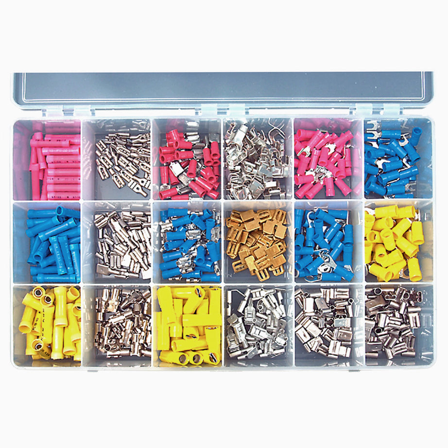 PA10 - Transparent Plastic Box with Terminal Assortments - 180 Terminals