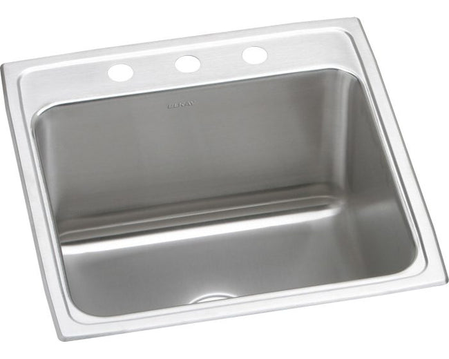 Elkay DLR2222123 - 18 Gauge Stainless Steel 22" x 22" x 12.125" Single Bowl Drop-in Kitchen Sink