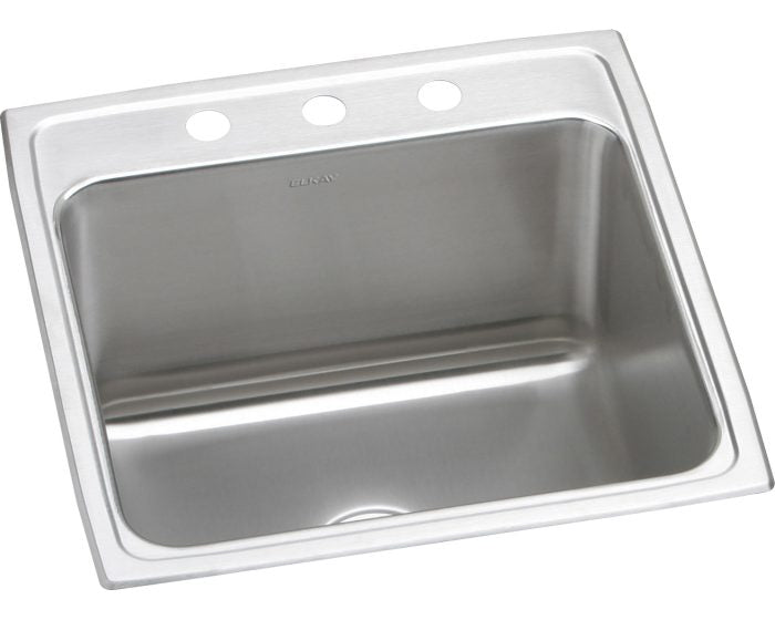 Elkay DLR2222123 - 18 Gauge Stainless Steel 22" x 22" x 12.125" Single Bowl Drop-in Kitchen Sink