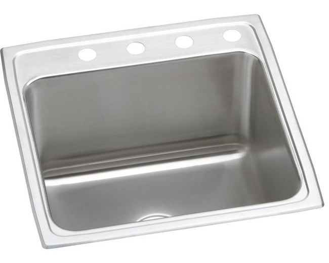 Elkay DLR2222124 - 18 Gauge Stainless Steel 22" x 22" x 12.125" Single Bowl Drop-in Kitchen Sink