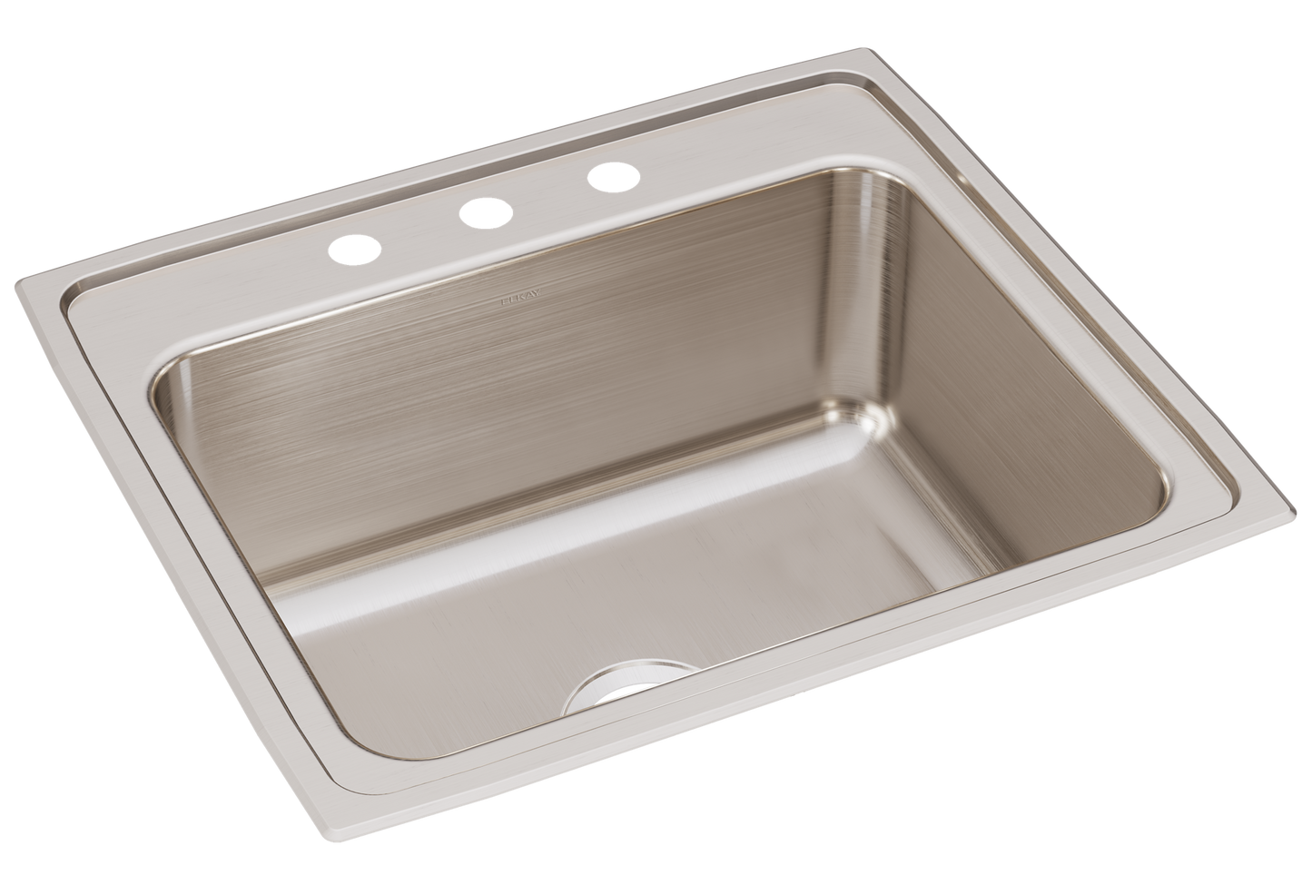 Elkay DLR2522103 - Elkay Lustertone Classic Stainless Steel 25" x 22" x 10-3/8", Single Bowl Drop-in