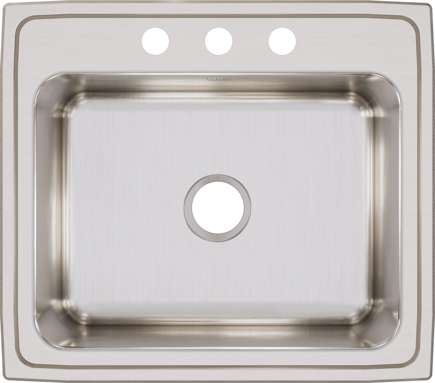 Elkay DLR2522103 - Elkay Lustertone Classic Stainless Steel 25" x 22" x 10-3/8", Single Bowl Drop-in