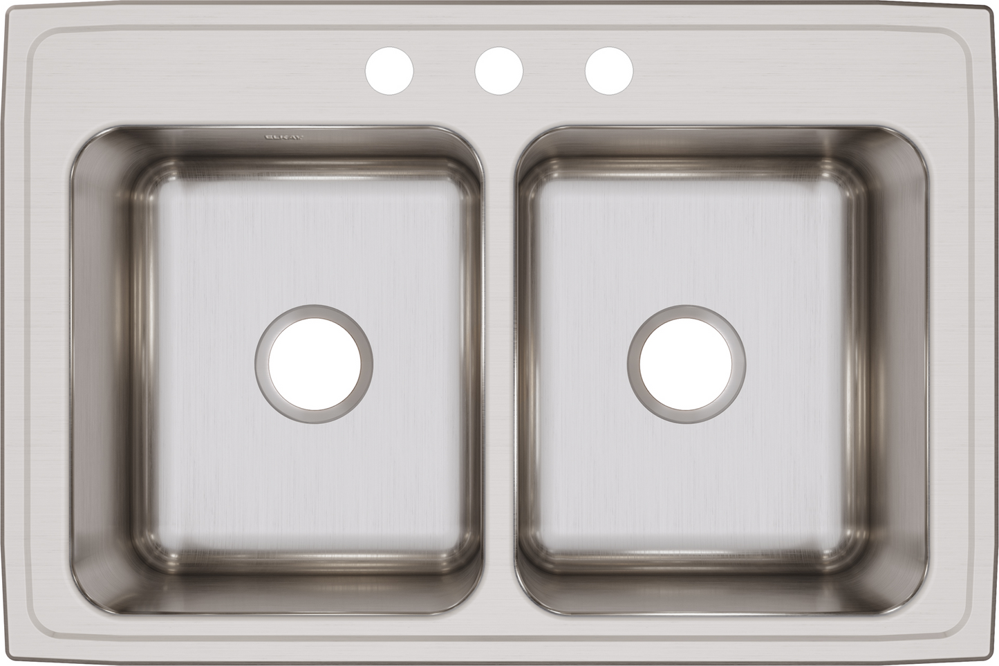 Elkay DLR3322103 - Elkay Lustertone Classic Stainless Steel 33" x 22" x 10-1/8", Equal Double Bowl D
