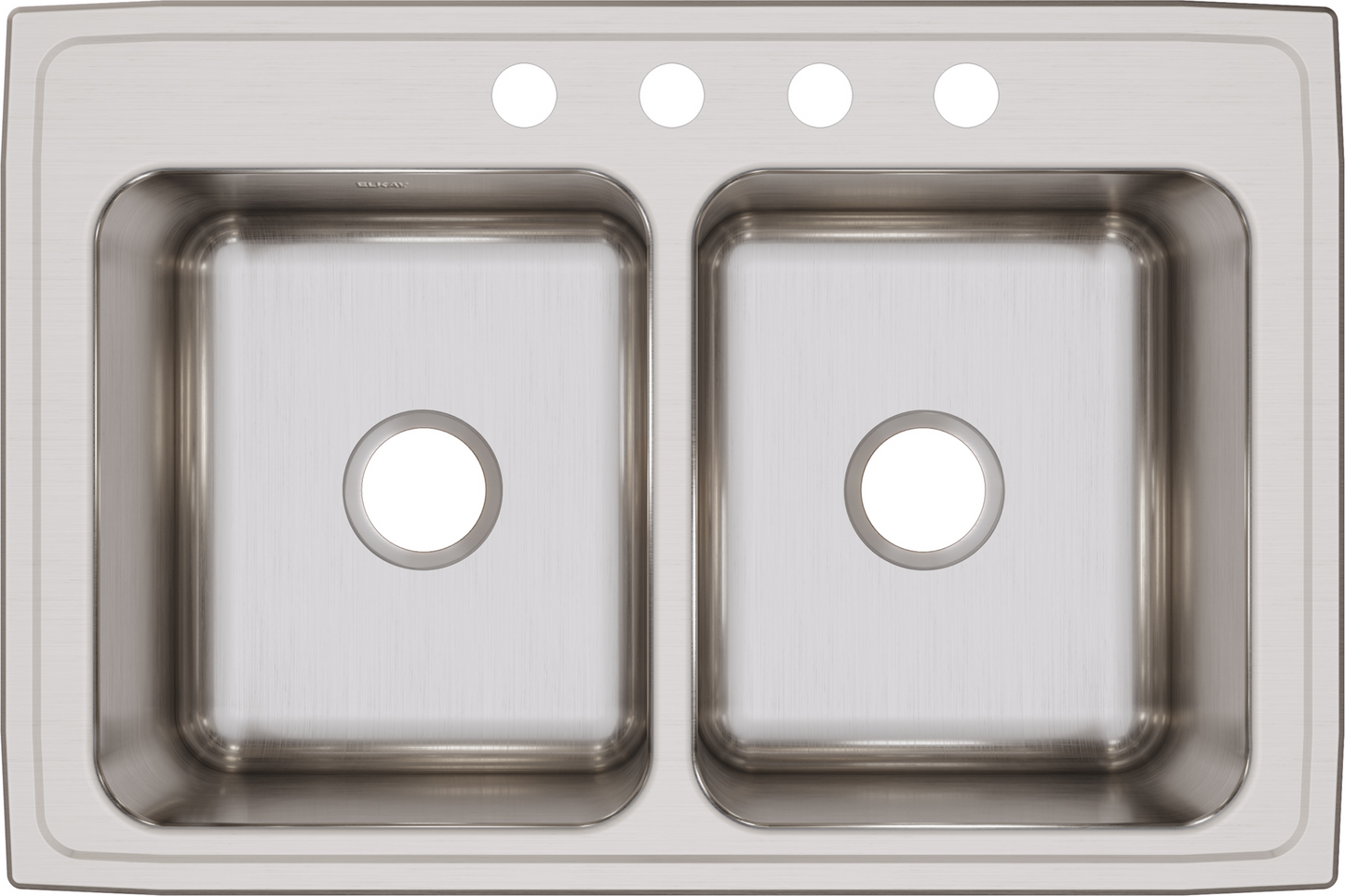 Elkay DLR3322104 - Elkay Lustertone Classic Stainless Steel 33" x 22" x 10-1/8", Equal Double Bowl D