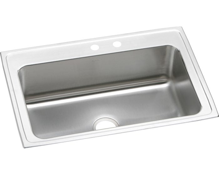 Elkay DLRS332210MR2 - 18 Gauge Stainless Steel 33" x 22" x 10.125" Single Bowl Drop-in Kitchen Sink