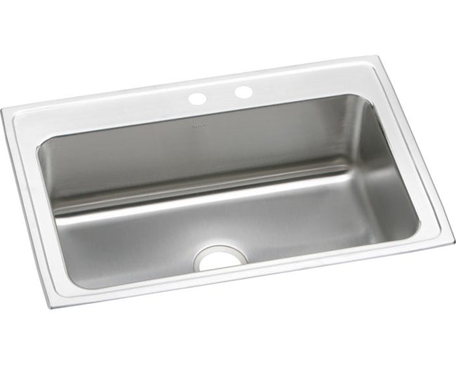 Elkay DLRS332210MR2 - 18 Gauge Stainless Steel 33" x 22" x 10.125" Single Bowl Drop-in Kitchen Sink