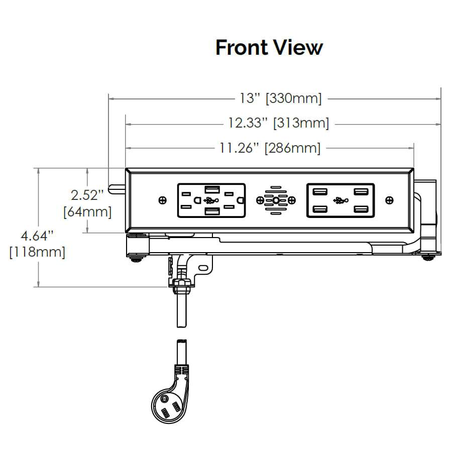 Blade In-Drawer Outlet (4) USB-A Ports