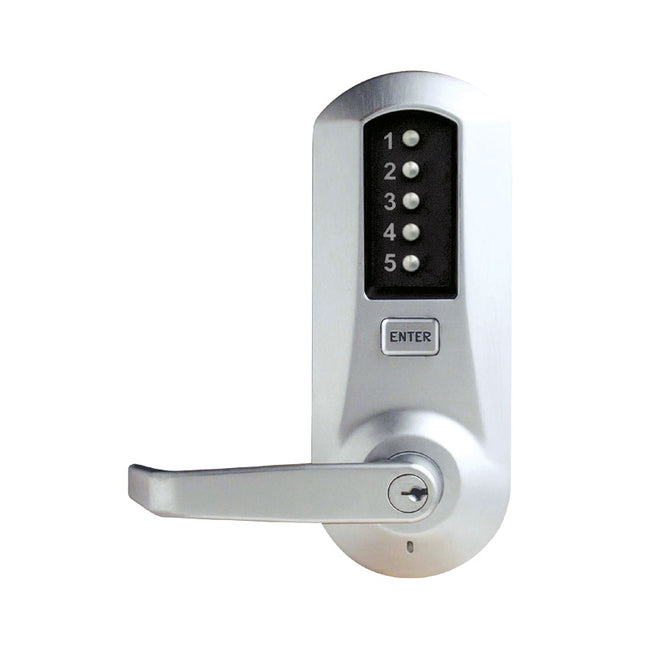 Kaba Simplex 5041XSWL26D41 Mechanical Pushbutton Cylindrical Lock in Satin Chrome