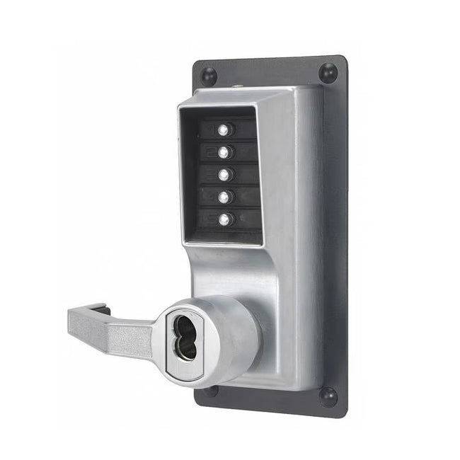 LP1000 Series Mechanical Pushbutton Exit Trim Lock - Schlage Prep - Less Cylinder