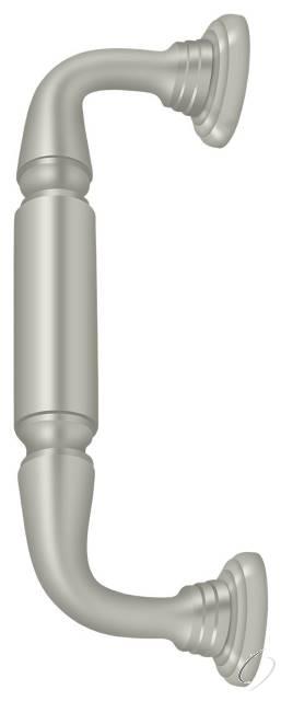 DP2576U15 Door Pull with Rosette; 8"; Satin Nickel Finish