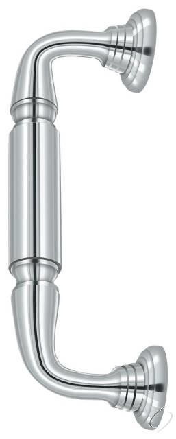 DP2576U26 Door Pull with Rosette; 8"; Bright Chrome Finish