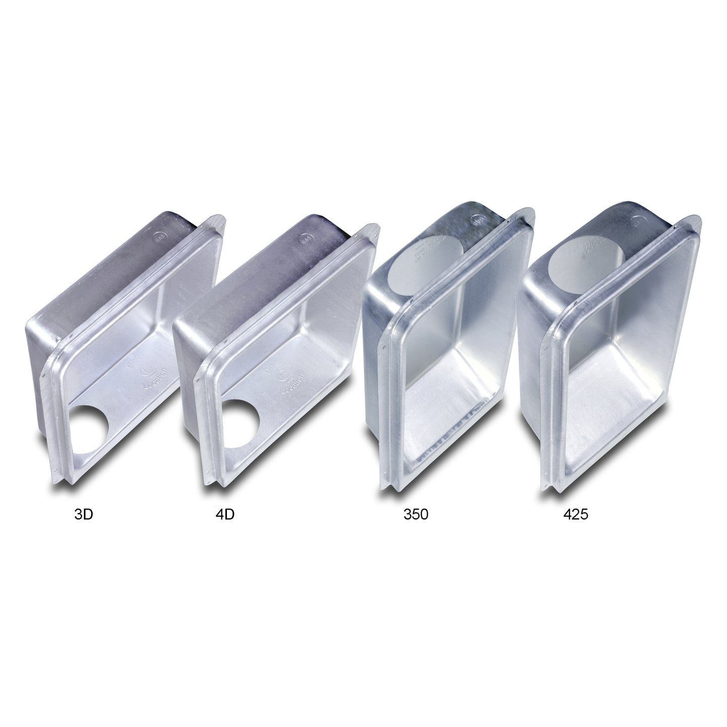 Dryerbox DB-4D - 14" x 16" In-Wall Dryer Exhaust Receptacle, Downward Exhaust, 2x6 Walls