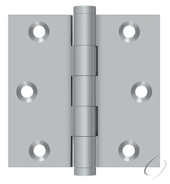 DSB326D 3" x 3" Square Hinge; Satin Chrome Finish