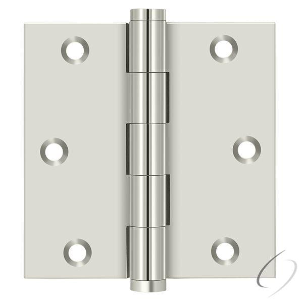 DSB3514 3-1/2" x 3-1/2" Square Hinge; Bright Nickel Finish