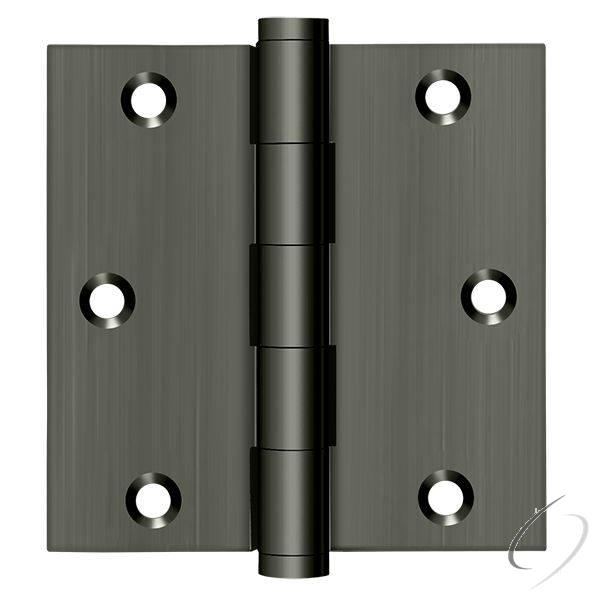 DSB3515A-R 3-1/2" x 3-1/2" Square Hinge; Residential; Antique Nickel Finish
