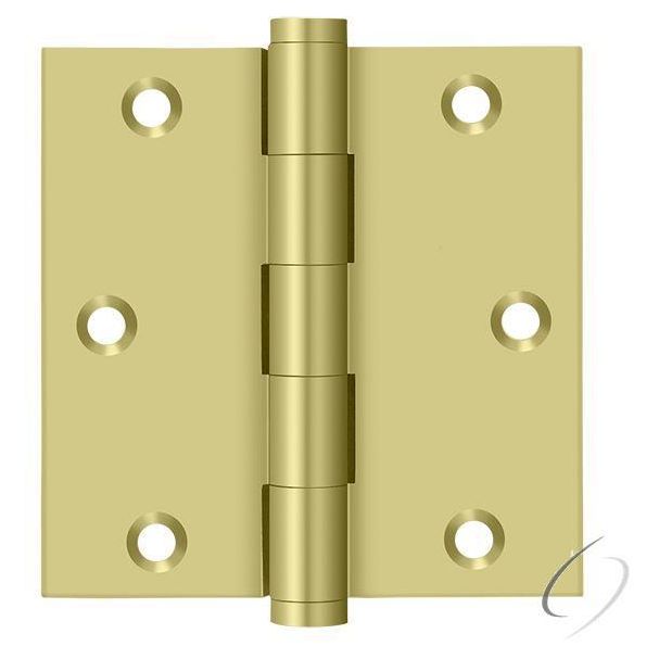DSB353 3-1/2" x 3-1/2" Square Hinge; Bright Brass Finish