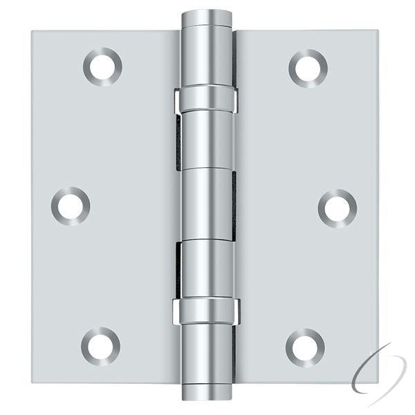 DSB35B26 3-1/2" x 3-1/2" Square Hinge; Ball Bearings; Bright Chrome Finish