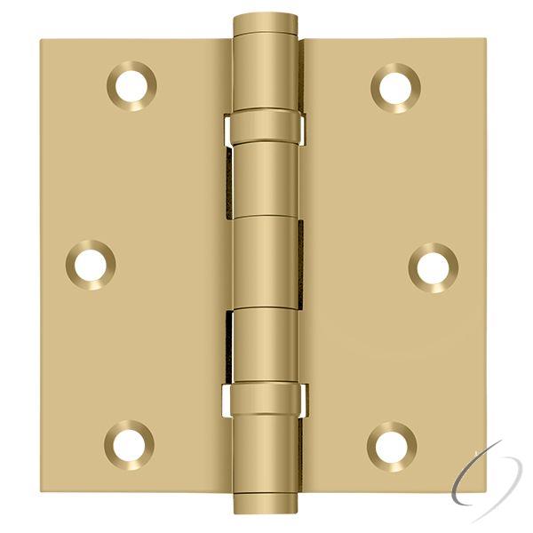 DSB35B4 3-1/2" x 3-1/2" Square Hinge; Ball Bearings; Satin Brass Finish