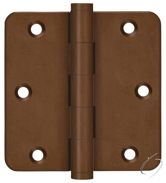 DSB35R410BR-R 3-1/2" x 3-1/2" x 1/4" Radius Hinge; Residential; Bronze Rust Finish