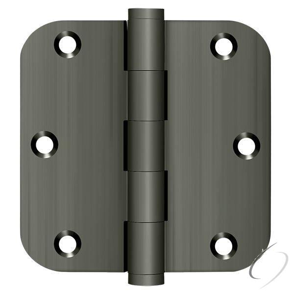 DSB35R515A-R 3-1/2" x 3-1/2" x 5/8" Radius Hinge; Residential; Antique Nickel Finish