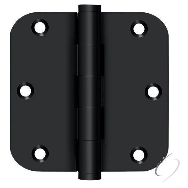DSB35R519-R 3-1/2" x 3-1/2" x 5/8" Radius Hinge; Residential; Black Finish