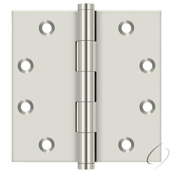DSB4514 4-1/2" x 4-1/2" Square Hinge; Bright Nickel Finish