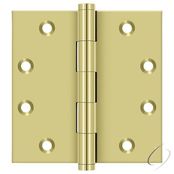 DSB453 4-1/2" x 4-1/2" Square Hinge; Bright Brass Finish