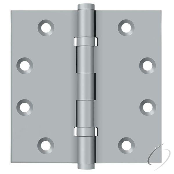 DSB45B26D 4-1/2" x 4-1/2" Square Hinge; Ball Bearings; Satin Chrome Finish